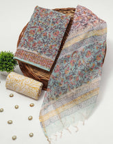 Premium Sanganeri Printed kota Suit With Kota Doria Duppta(BFFKO86)